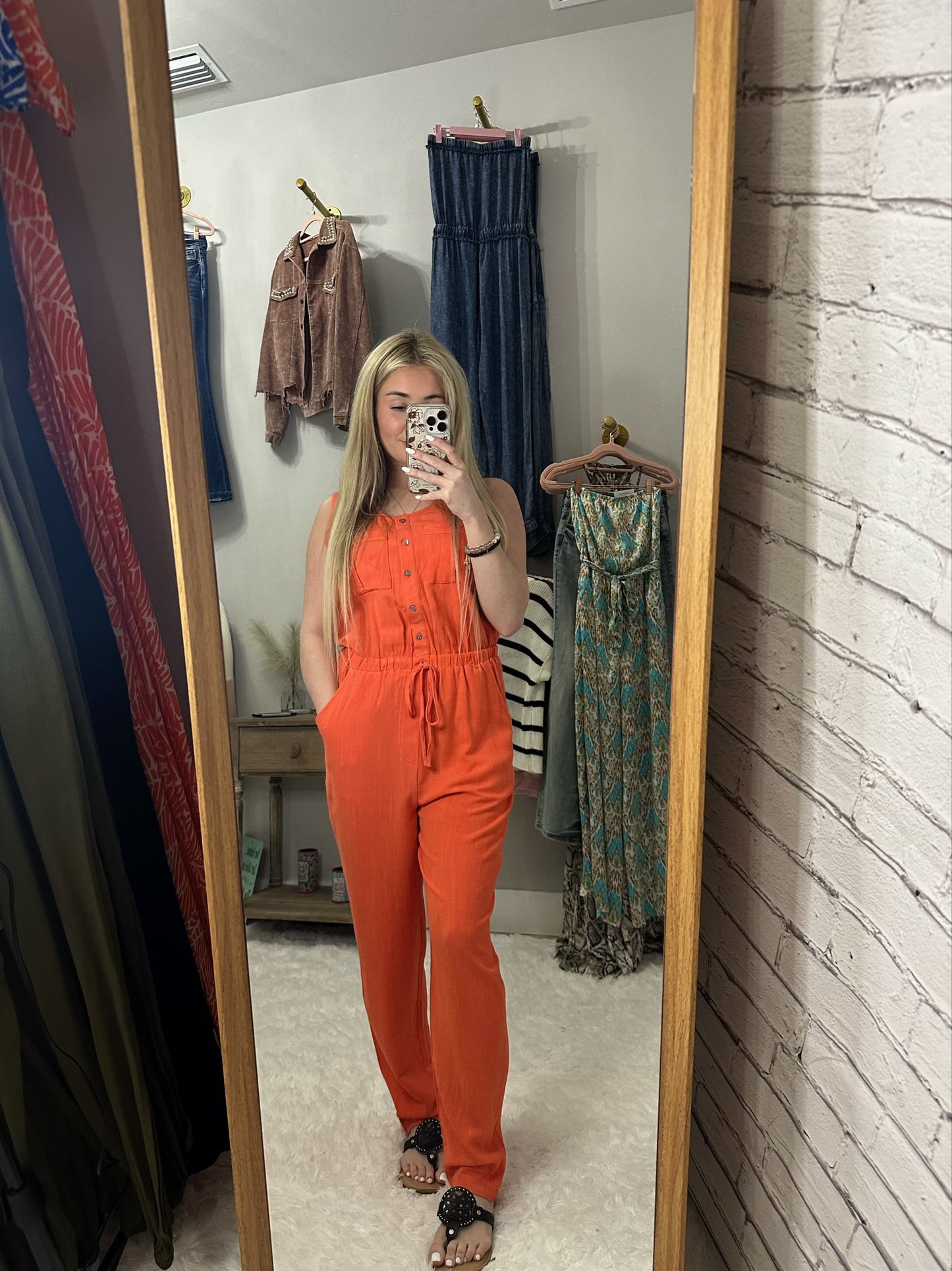 CORAL POCKET JUMPSUIT