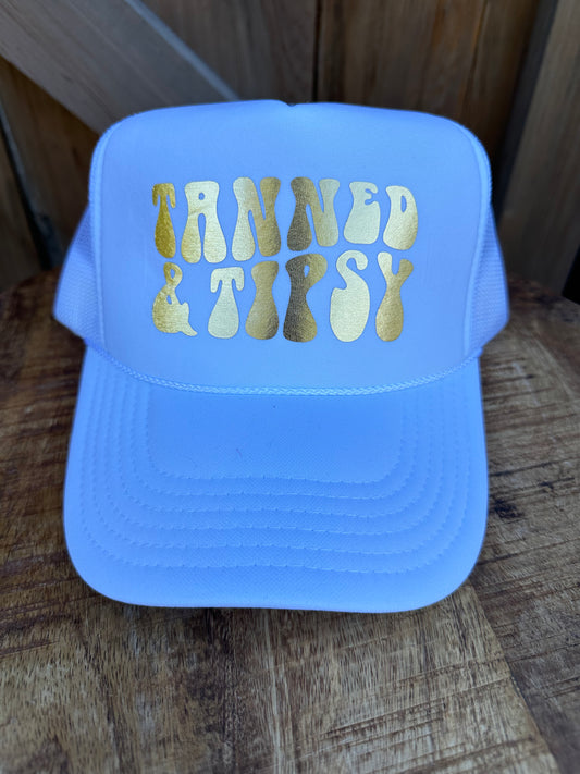 TANNED & TIPSY TRUCKER HAT