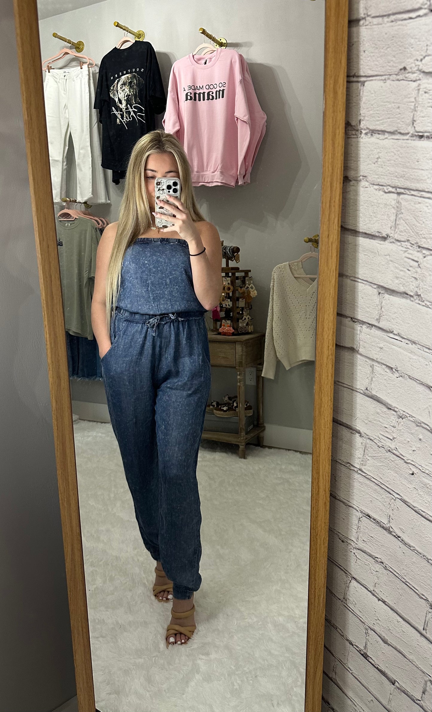 DENIM WASHED JUMPSUIT