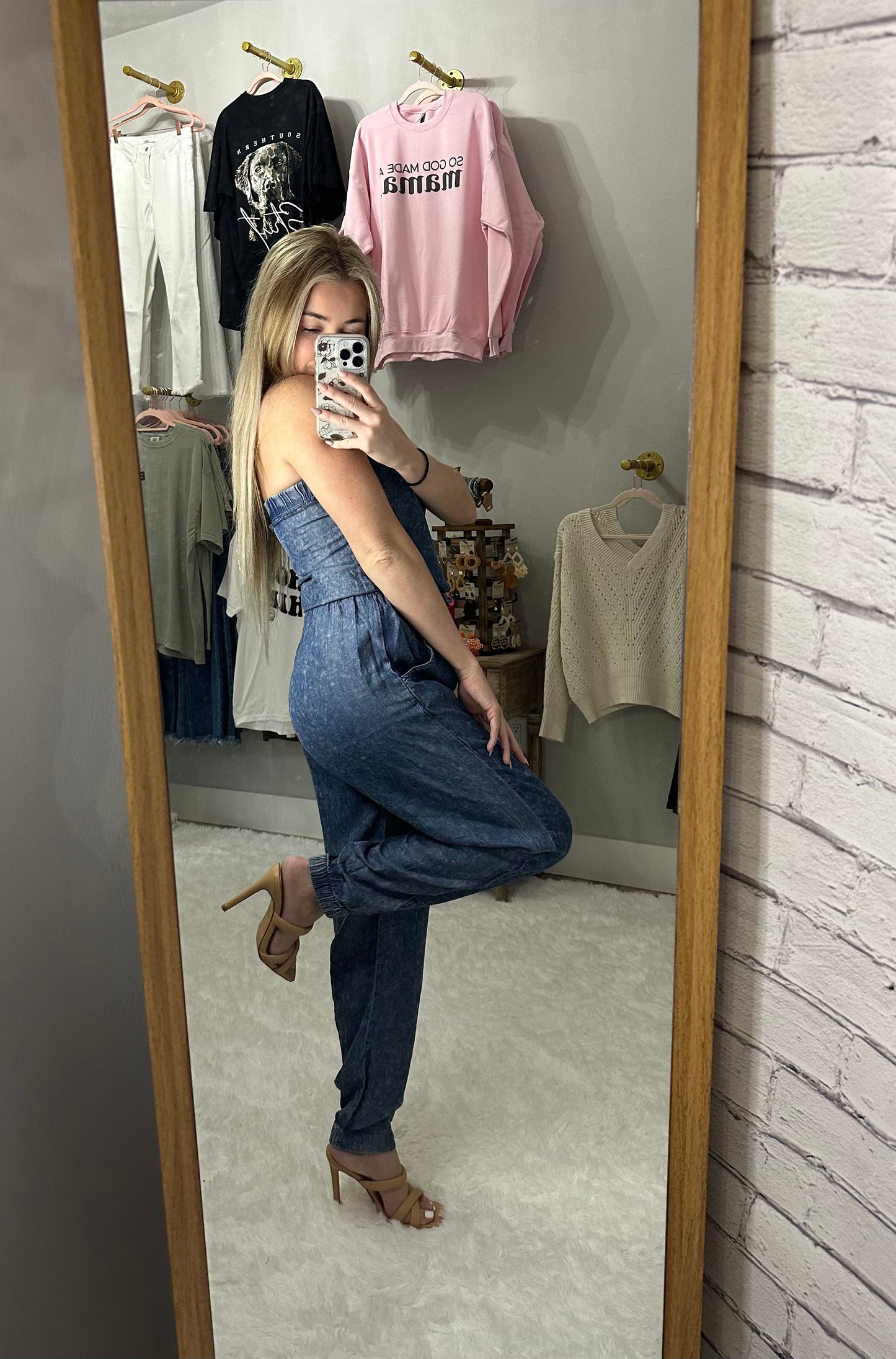 DENIM WASHED JUMPSUIT