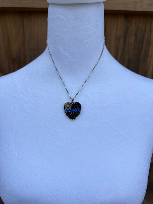 BACK THE BLUE HEART NECKLACE