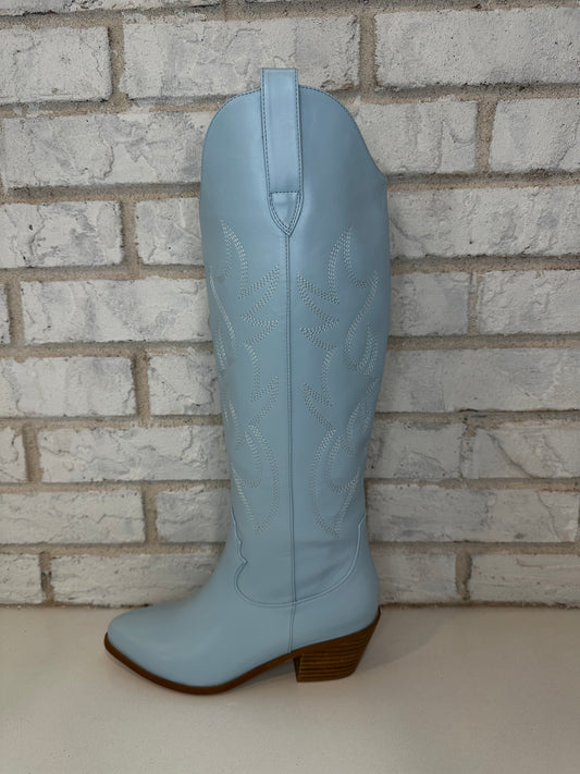 PRE-ORDER BLUE ON YOU KNEE HIGH BOOTS