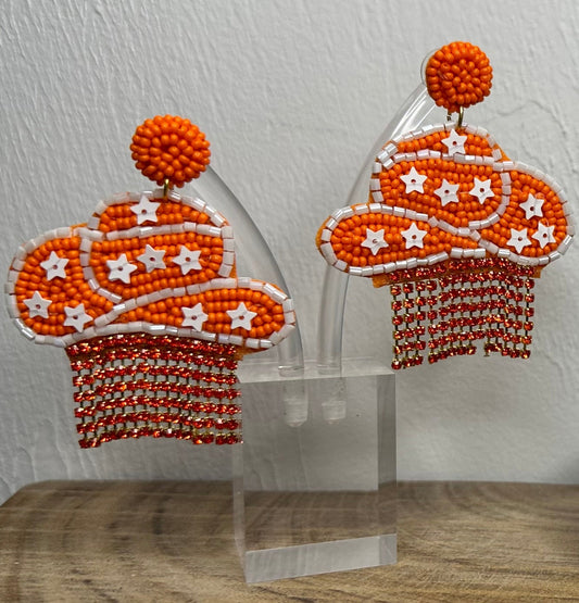 TENNESSEE ORANGE EARRINGS